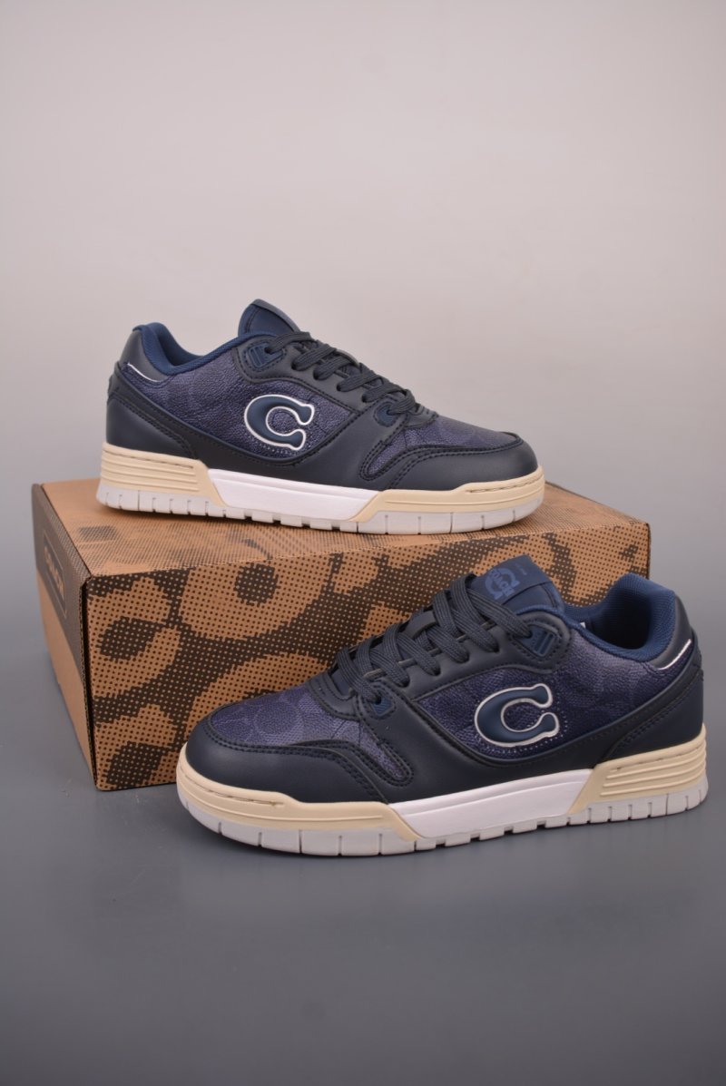 Coach Retro C Logo Low Top Sneaker Black White view