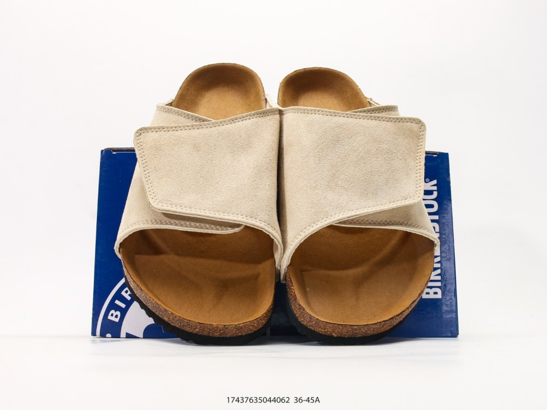 Birkenstock Arizona Suede Slide Sandal Cream