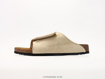 Birkenstock Arizona Suede Slide Sandal Cream view 2