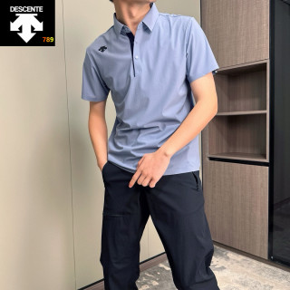 Descente Summer Polo Shirt Light Blue - UA Rep view 2