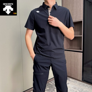 Descente Summer Polo Shirt Light Blue - UA Rep view 4