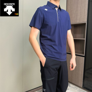 Descente Summer Polo Shirt Light Blue - UA Rep view 5