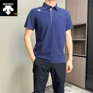 Descente Summer Polo Shirt Light Blue - UA Rep view 6
