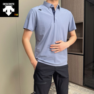 Descente Summer Polo Shirt Light Blue - UA Rep view 7