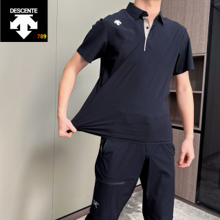Descente Summer Polo Shirt Light Blue - UA Rep view 8