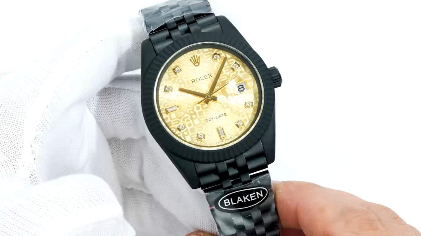 Rolex Datejust 41mm BLAKEN Full Black Custom DLC Matte