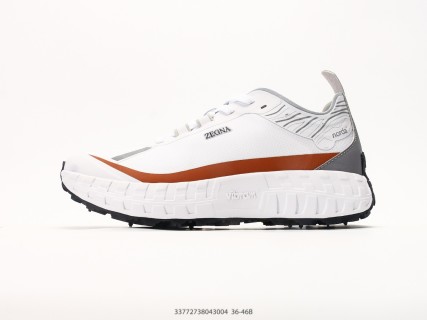 Norda 001 White Orange Low-Top Trail Hiking Shoe