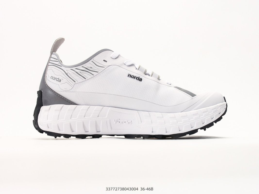 Norda 001 White Orange Low-Top Trail Hiking Shoe view