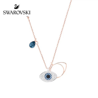 Swarovski Evil Eye Demon Blue Crystal Pendant Necklace view 9