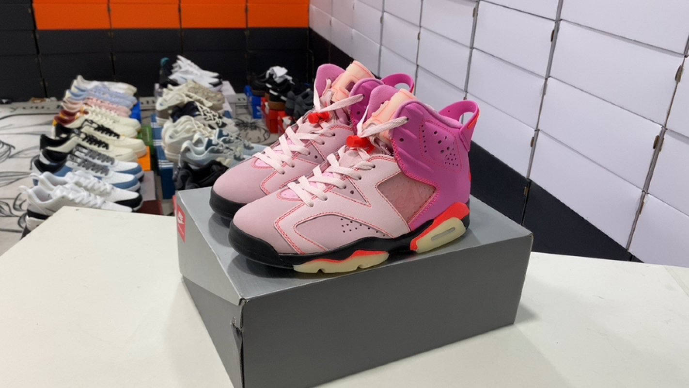 Jordan Air 6 High Awake Full Pink Red Collaboration