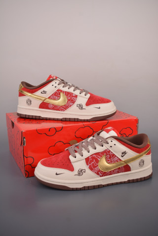 Nike Dunk Low Red Cream Varsity UA Replica view 6