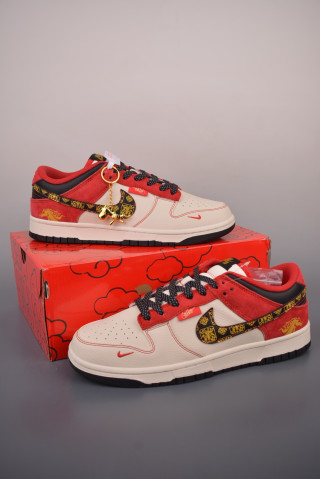 Nike Dunk Low Red Cream Varsity UA Replica view 8