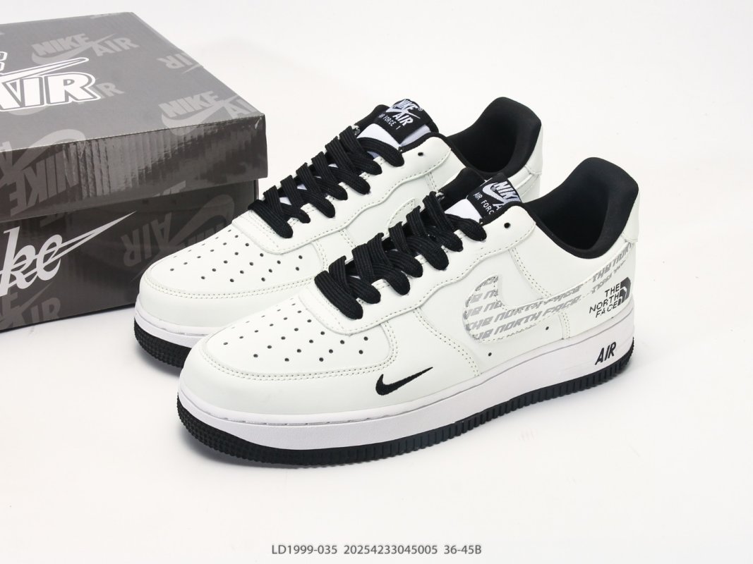 Nike Air Force 1 Low LX The North Face Collaboration White Black view