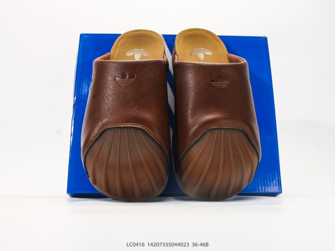 Adidas Adimule Superstar Brown Leather Slide Unisex