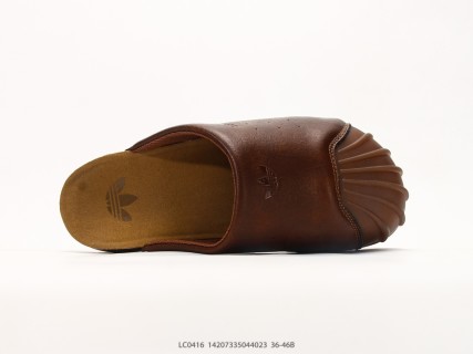 Adidas Adimule Superstar Brown Leather Slide Unisex view 4