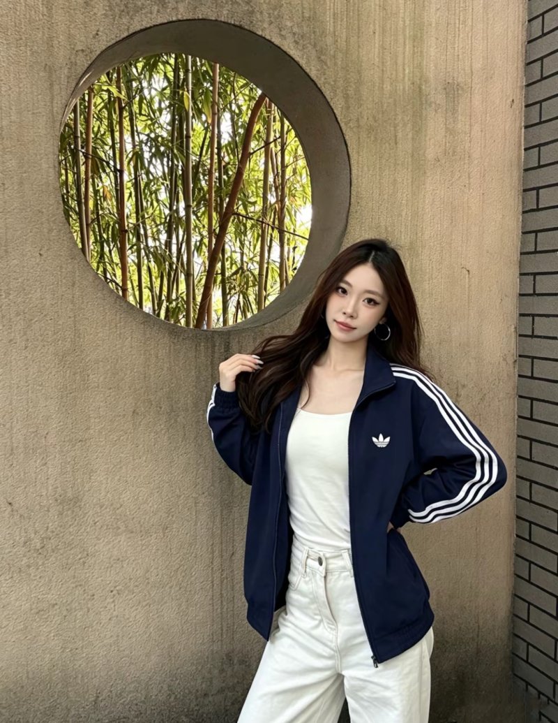 Adidas Adicolor Classics Navy Track Jacket with White Stripes view