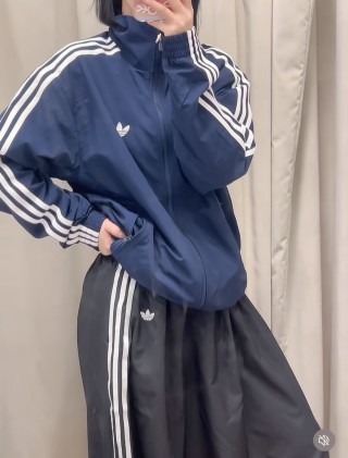 Adidas Adicolor Classics Navy Track Jacket with White Stripes view 3