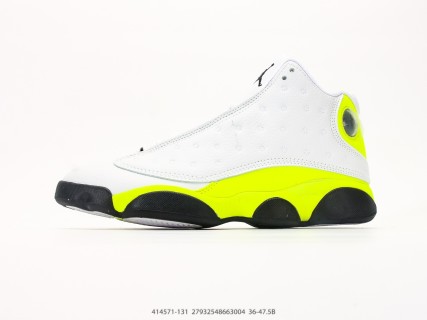 Jordan Air Jordan 13 White Neon Yellow Black