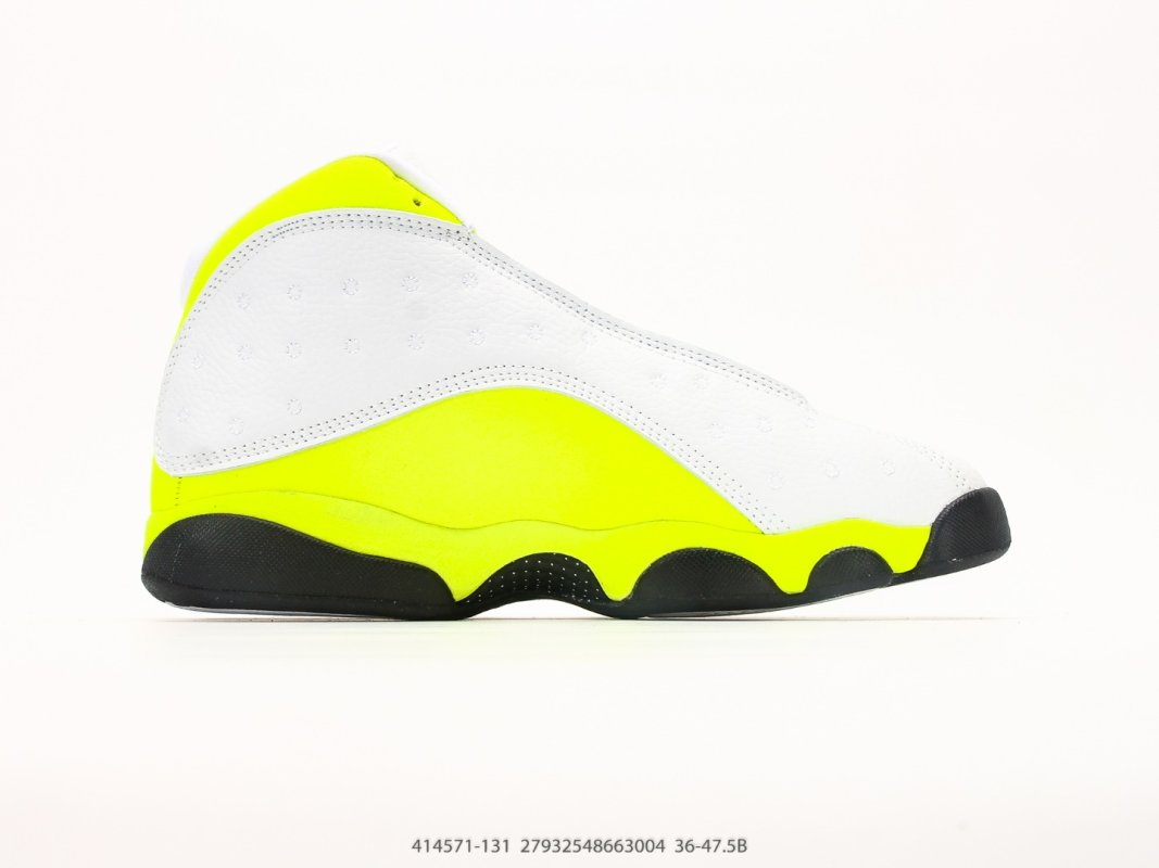Jordan Air Jordan 13 White Neon Yellow Black view