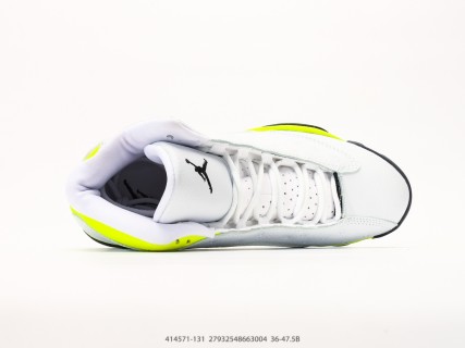 Jordan Air Jordan 13 White Neon Yellow Black view 3