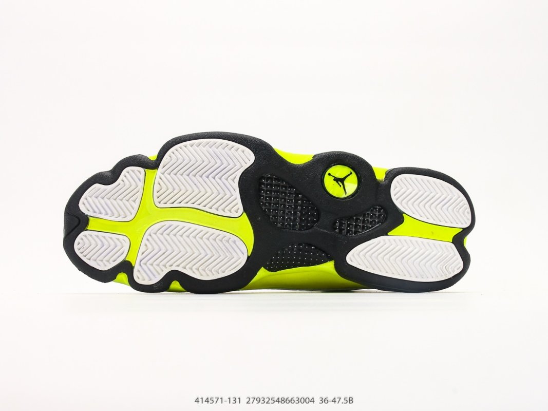 Jordan Air Jordan 13 White Neon Yellow Black view