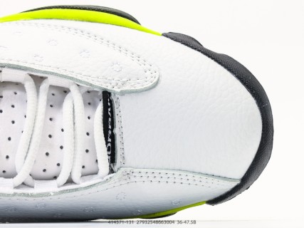 Jordan Air Jordan 13 White Neon Yellow Black view 8