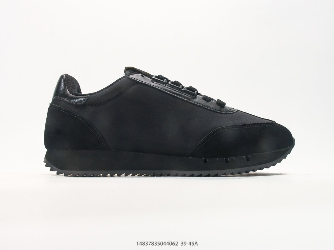 Emporio Armani EA7 Low Top Lace-Up Sneaker Black Gold view