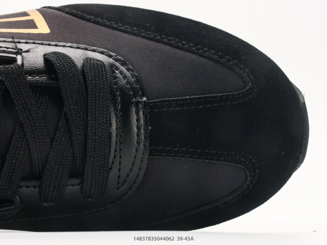 Emporio Armani EA7 Low Top Lace-Up Sneaker Black Gold view
