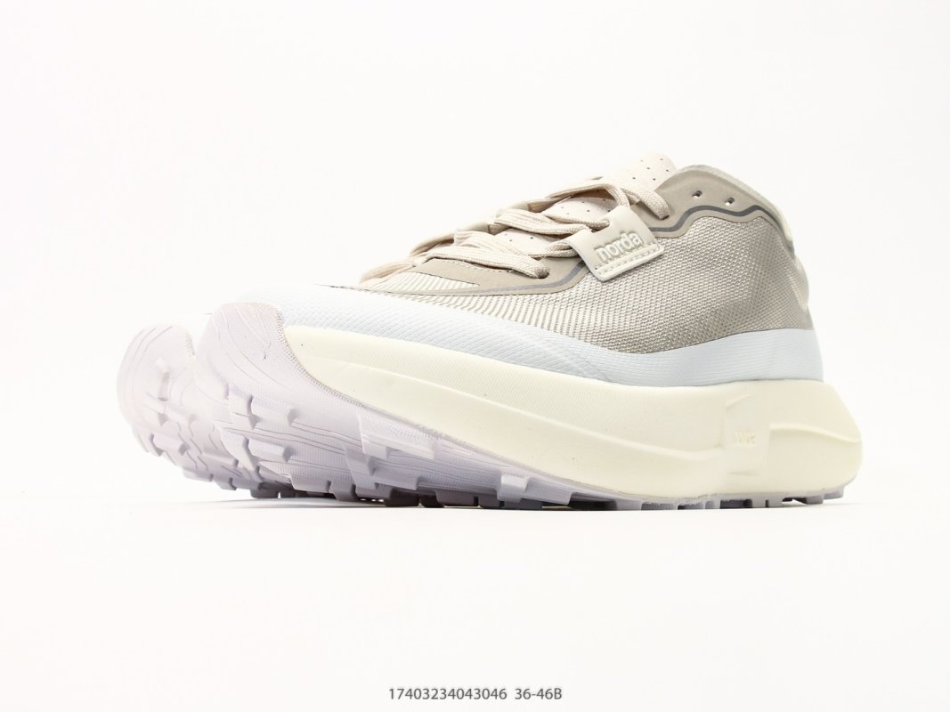 Norda 001 Cream Low-Top Trail Hiking Sneaker view