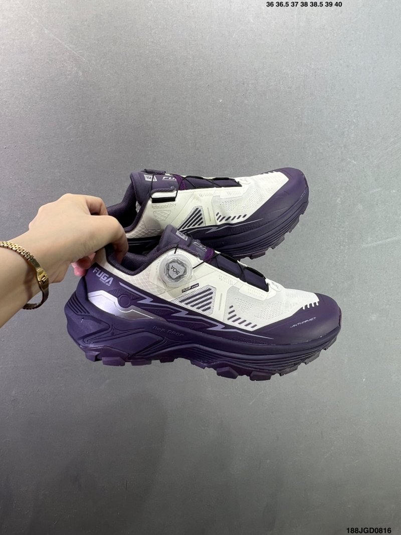Salomon Fuga Ex3 Trail Running Shoe Purple White view