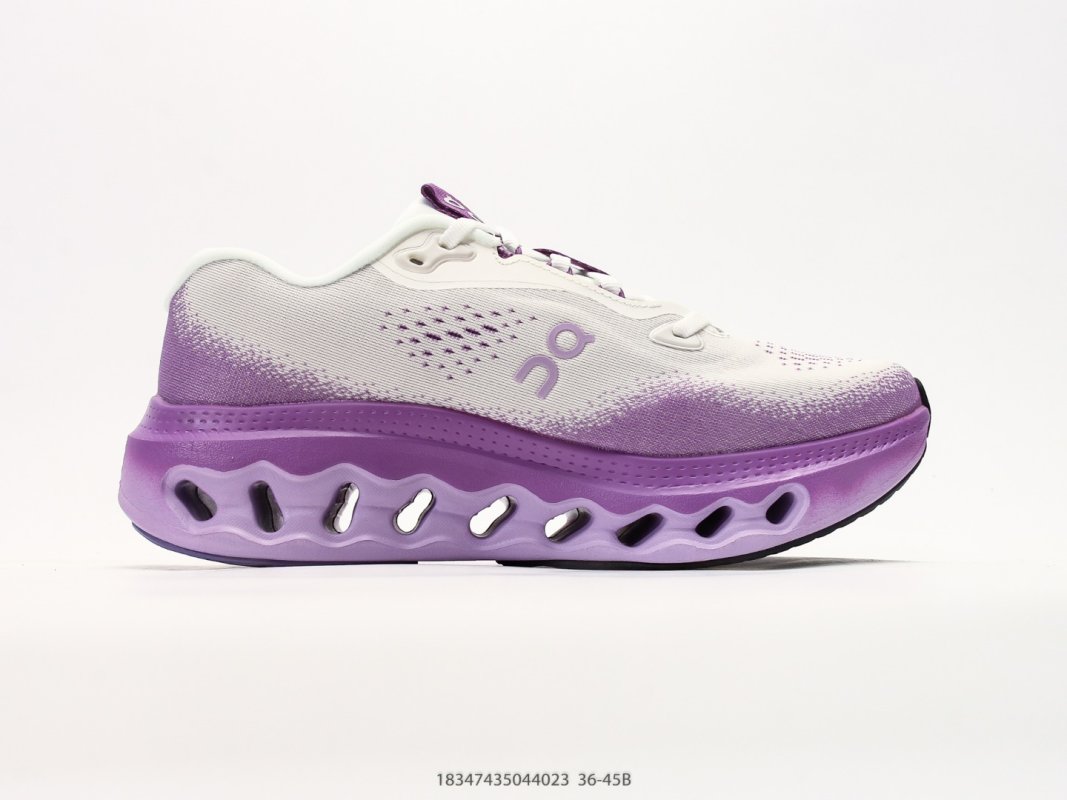 On Cloudmonster 3 White Purple Low-Top Running Shoe view