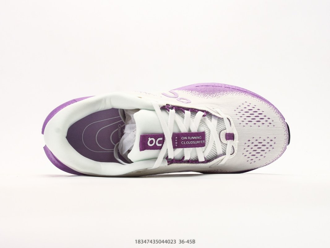 On Cloudmonster 3 White Purple Low-Top Running Shoe view