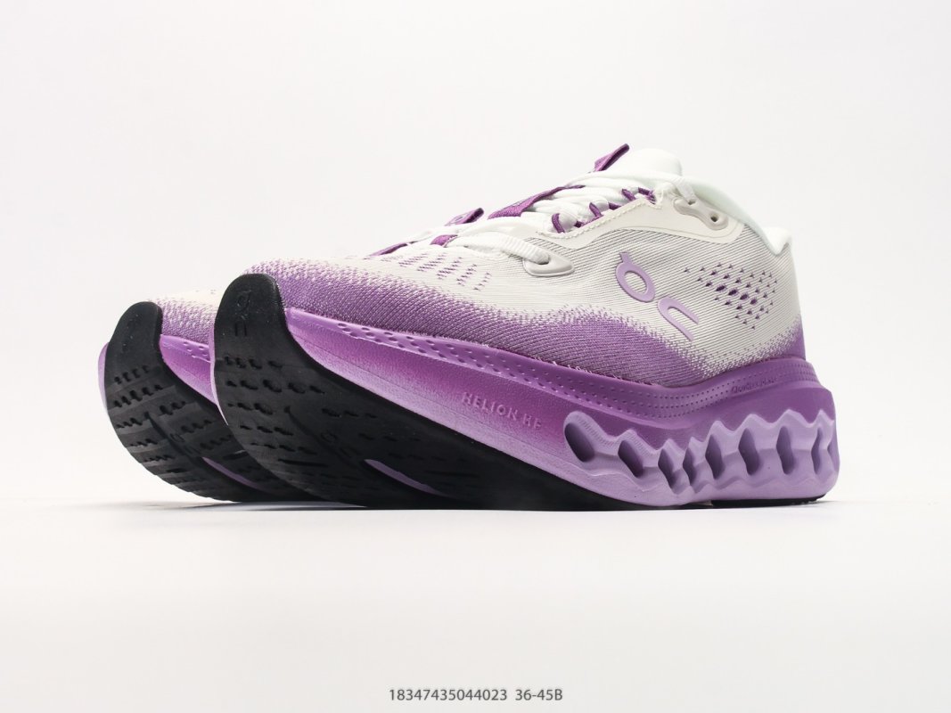 On Cloudmonster 3 White Purple Low-Top Running Shoe view