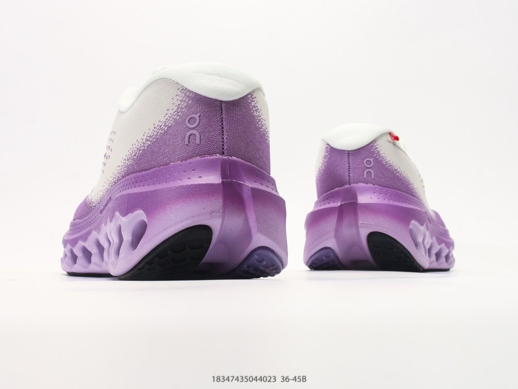 On Cloudmonster 3 White Purple Low-Top Running Shoe view