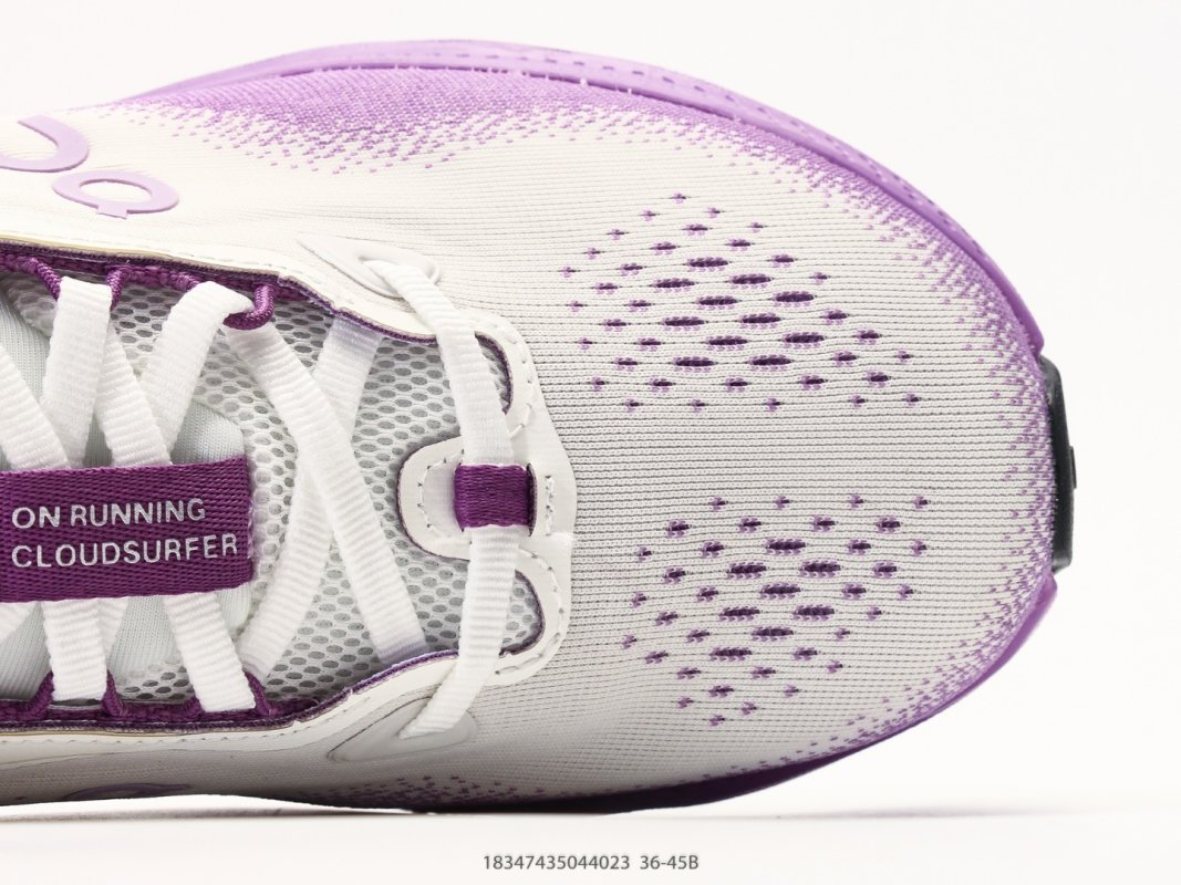 On Cloudmonster 3 White Purple Low-Top Running Shoe view