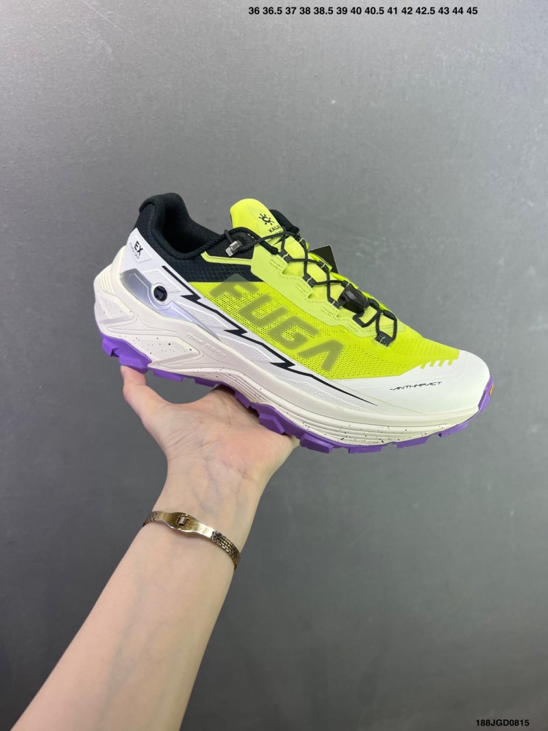 Kailas Fuga EX3 Trail Running Shoe - Neon Yellow/White/Purple view
