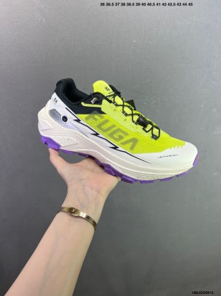 Kailas Fuga EX3 Trail Running Shoe - Neon Yellow/White/Purple view 2