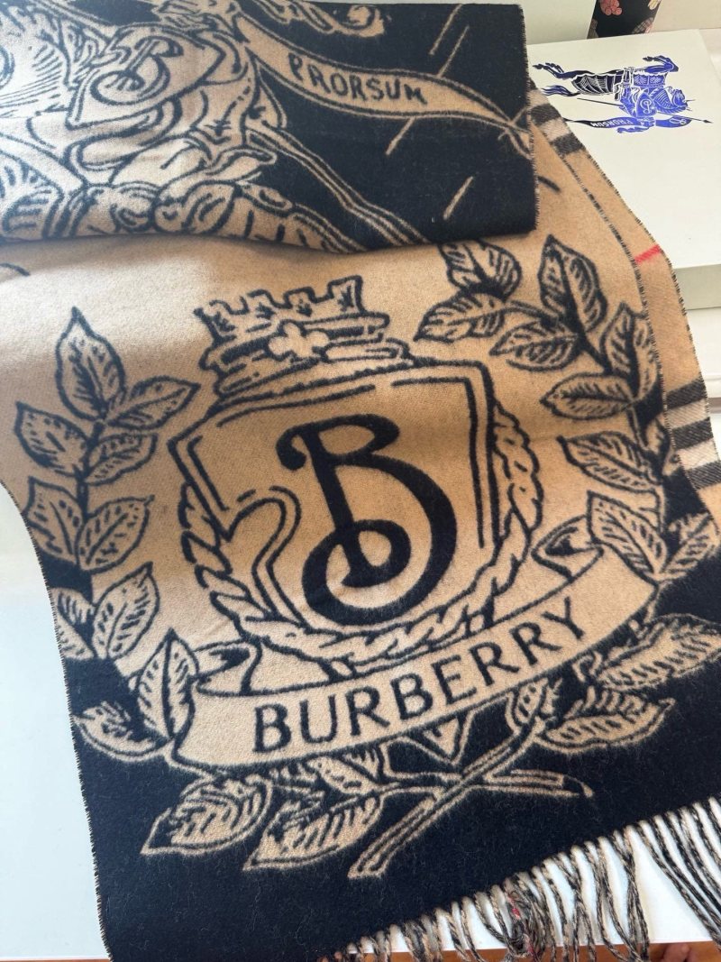 Burberry Storm Knight EKD Reversible Cashmere Scarf Beige view