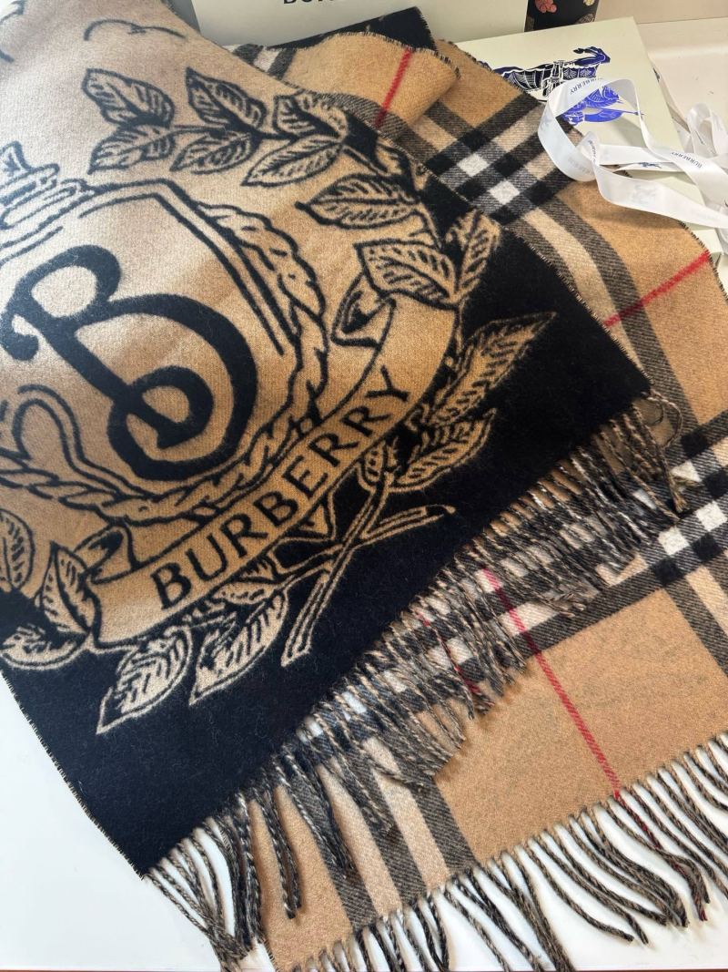Burberry Storm Knight EKD Reversible Cashmere Scarf Beige view