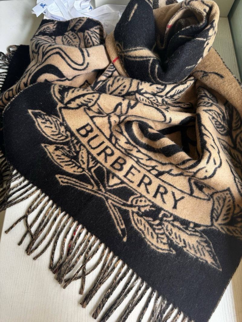 Burberry Storm Knight EKD Reversible Cashmere Scarf Beige view