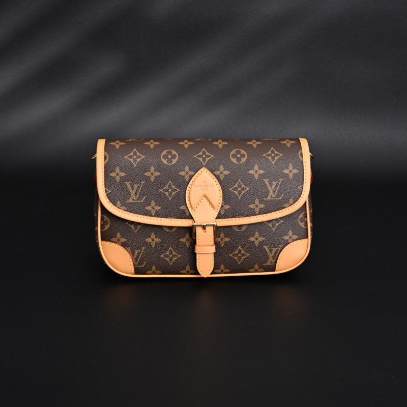 LV Monogram Messenger Shoulder Bag - Tan/Brown