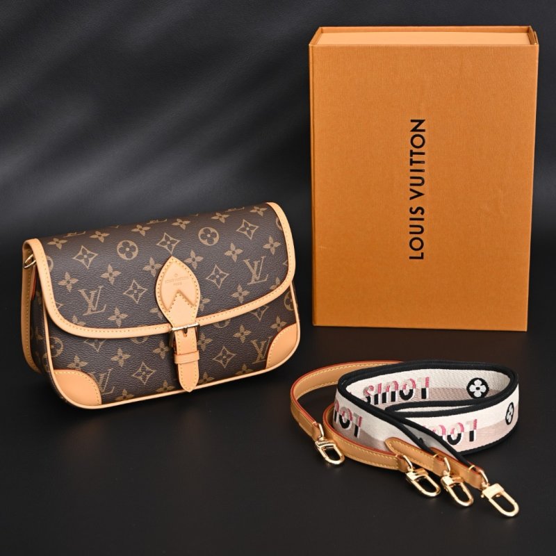 LV Monogram Messenger Shoulder Bag - Tan/Brown view