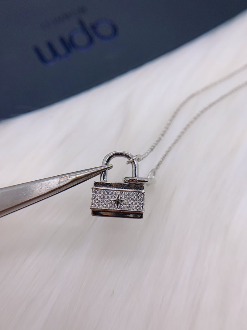 APM Monaco Baby Love Lock Heart Pendant Silver Necklace view