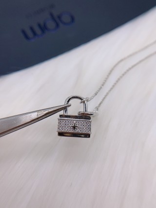 APM Monaco Baby Love Lock Heart Pendant Silver Necklace view 3
