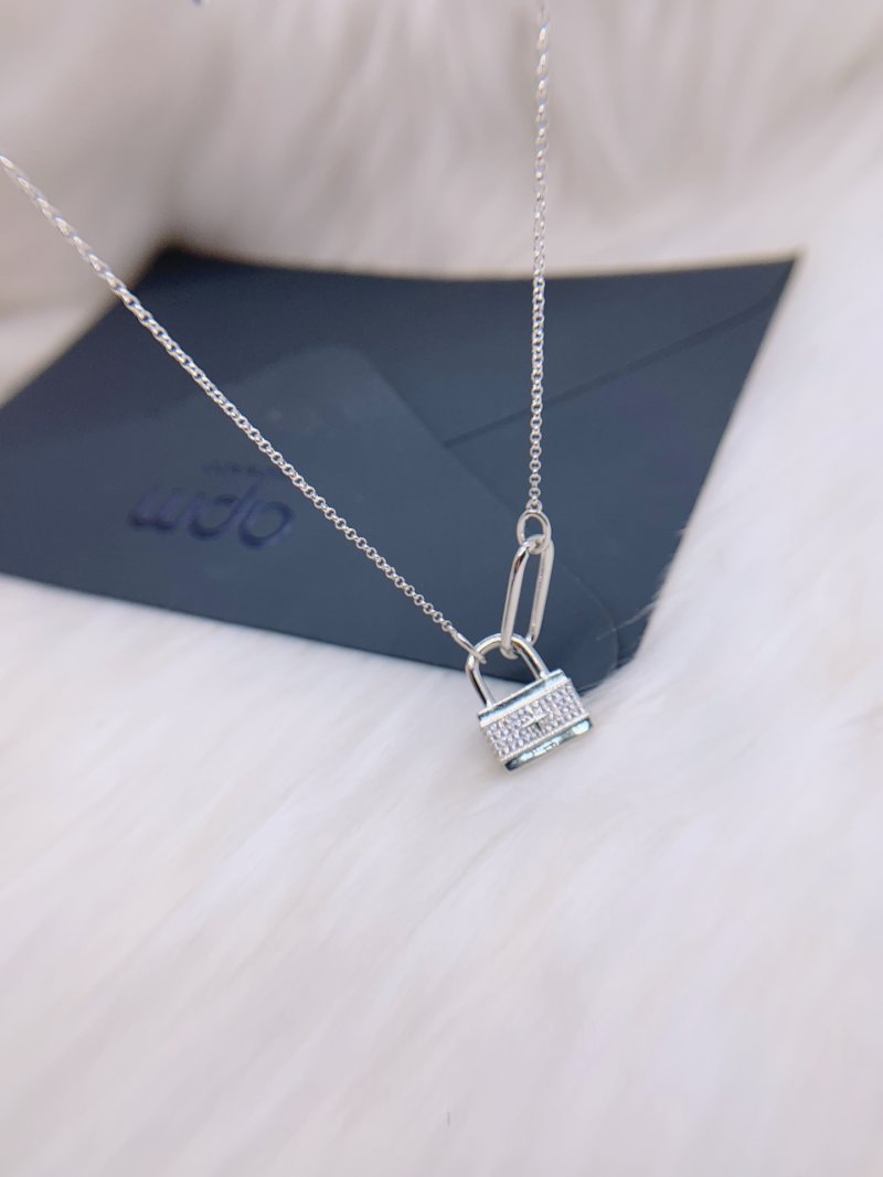 APM Monaco Baby Love Lock Heart Pendant Silver Necklace view
