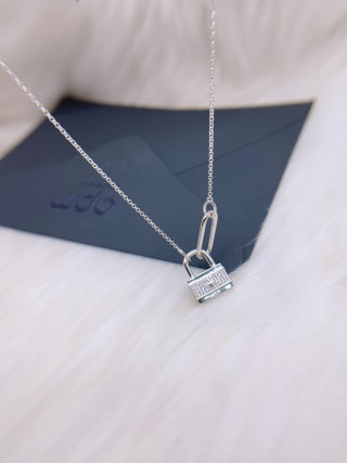 APM Monaco Baby Love Lock Heart Pendant Silver Necklace view 5