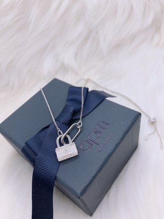 APM Monaco Baby Love Lock Heart Pendant Silver Necklace view 8