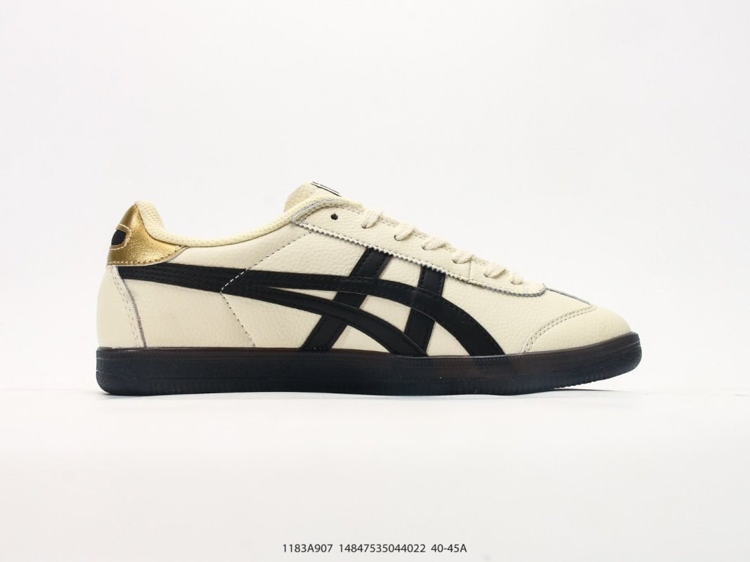 Onitsuka Tiger Tokuten Cream Black Low-Top Casual Sneaker view