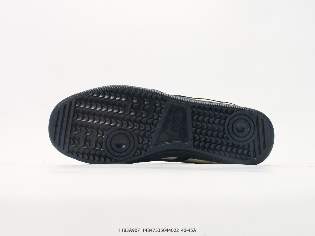 Onitsuka Tiger Tokuten Cream Black Low-Top Casual Sneaker view