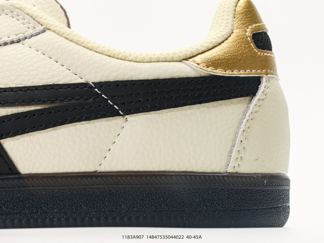 Onitsuka Tiger Tokuten Cream Black Low-Top Casual Sneaker view